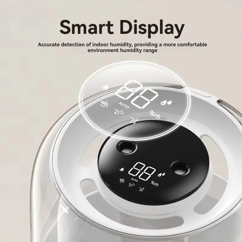 6.8L Large Capacity Humidifier USB Dual Spray Home Office Bedroom Desktop Air Moisturizer Purifier Silent Night Light Diffuser