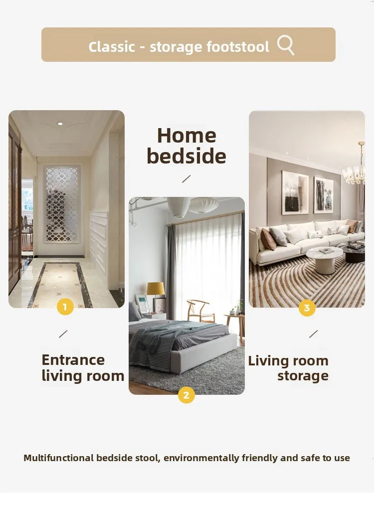 Modern Faux Leather Storage Ottoman Bench – Upholstered End-of-Bed Seat