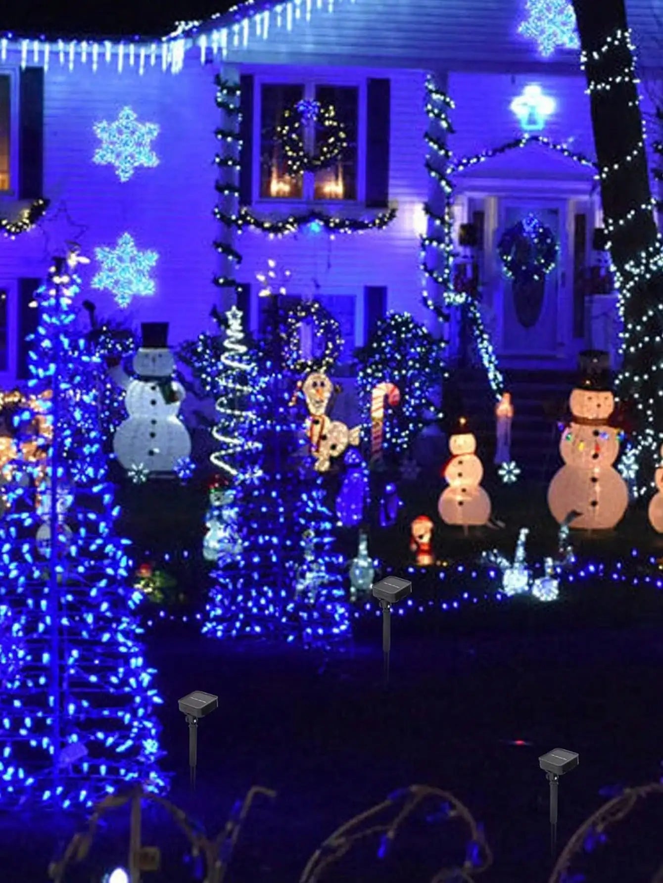 4Pcs 160ft Solar String Lights - 400Pcs Led Outdoor Fairy Lights, 8 Modes, Waterproof for Garden, Terrace, Tree Decoration - Great for Christmas, Weddings and Party (Warm Light) Ip44