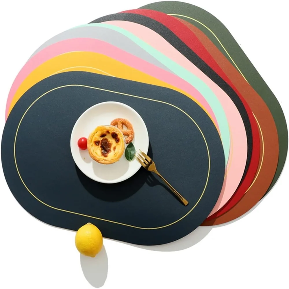 Creative Shapes Placemats,Double-Sided Design Coffee Tea Mat,Nordic Style Kitchen Dining Decor Place Mats,Tableware Pad