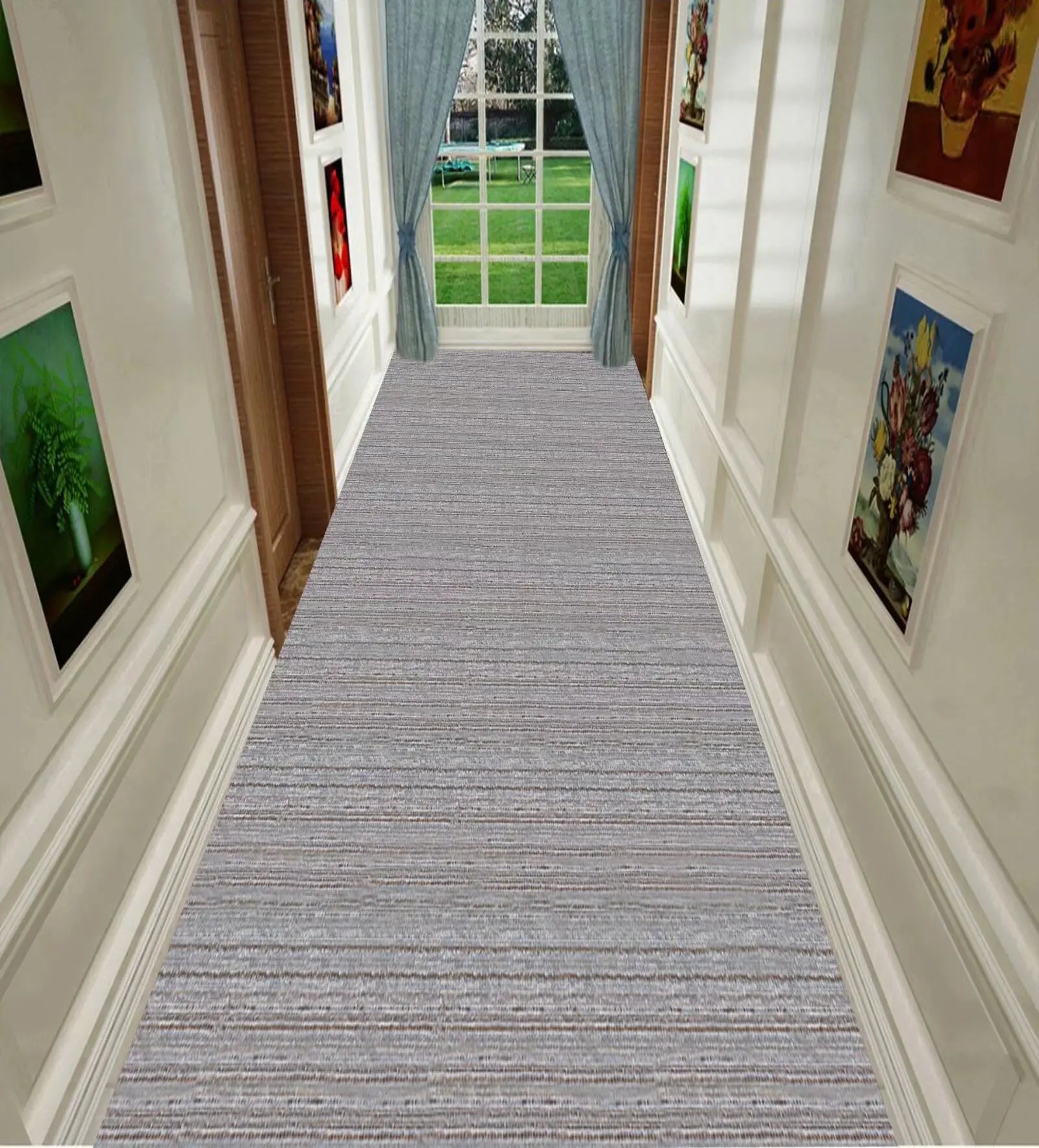 Nordic Modern Villa Long Corridor Carpet Runner Hall Passageway Home Large Rugs Stairway Comfortable Durable Washable Floor Mat