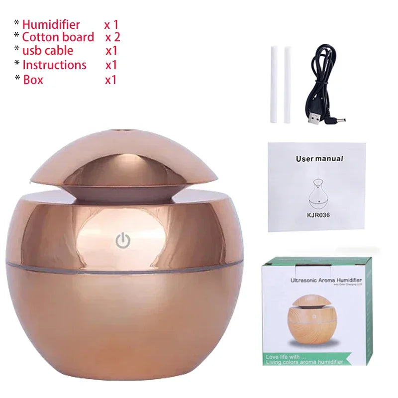 130ML Ultrasonic Air Home Humidifier Mini Mist Maker Aroma Diffuser USB Aroma Essential Oil Diffuser For home office