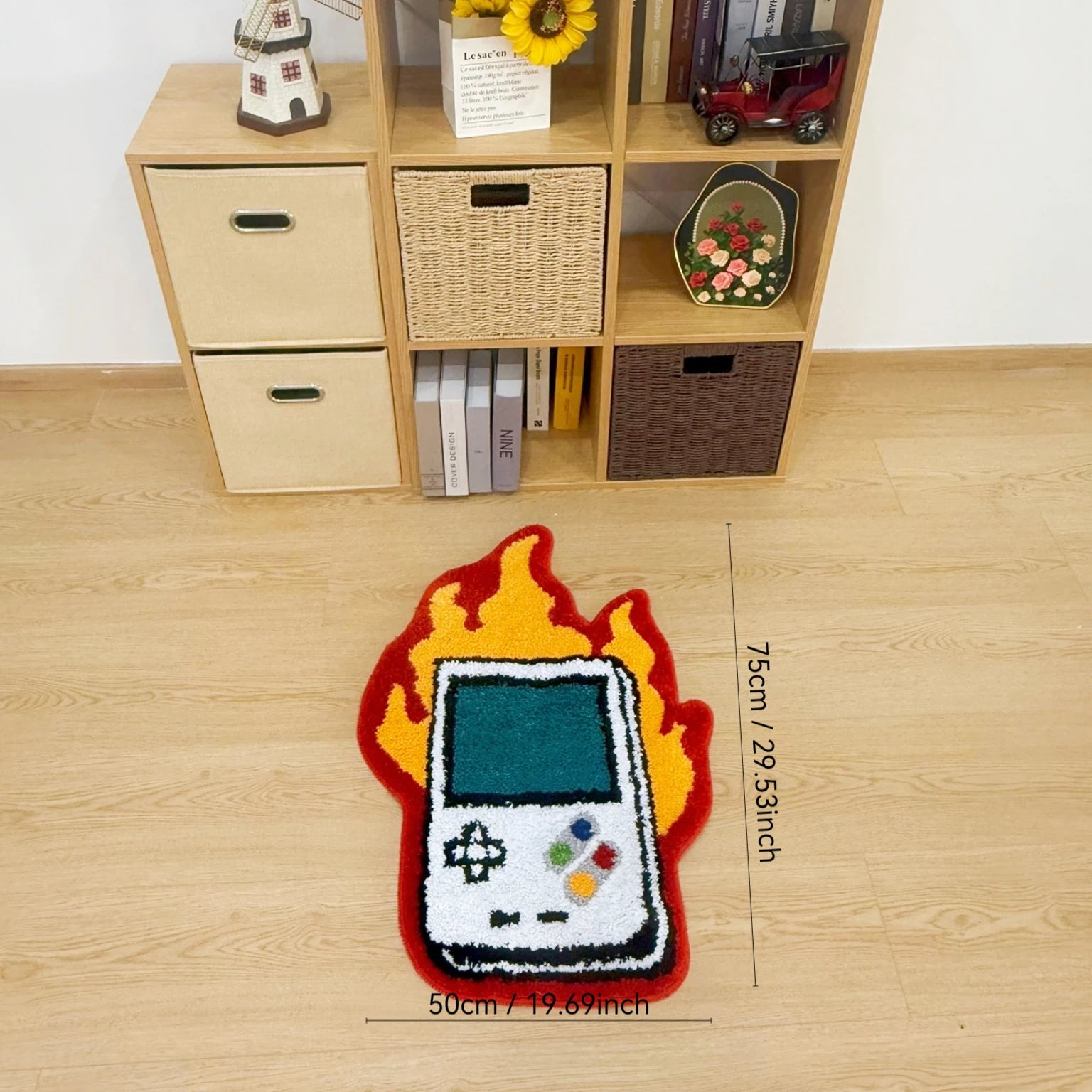 Retro Gaming Console Pixel Art Rug – Non-Slip Floor Mat