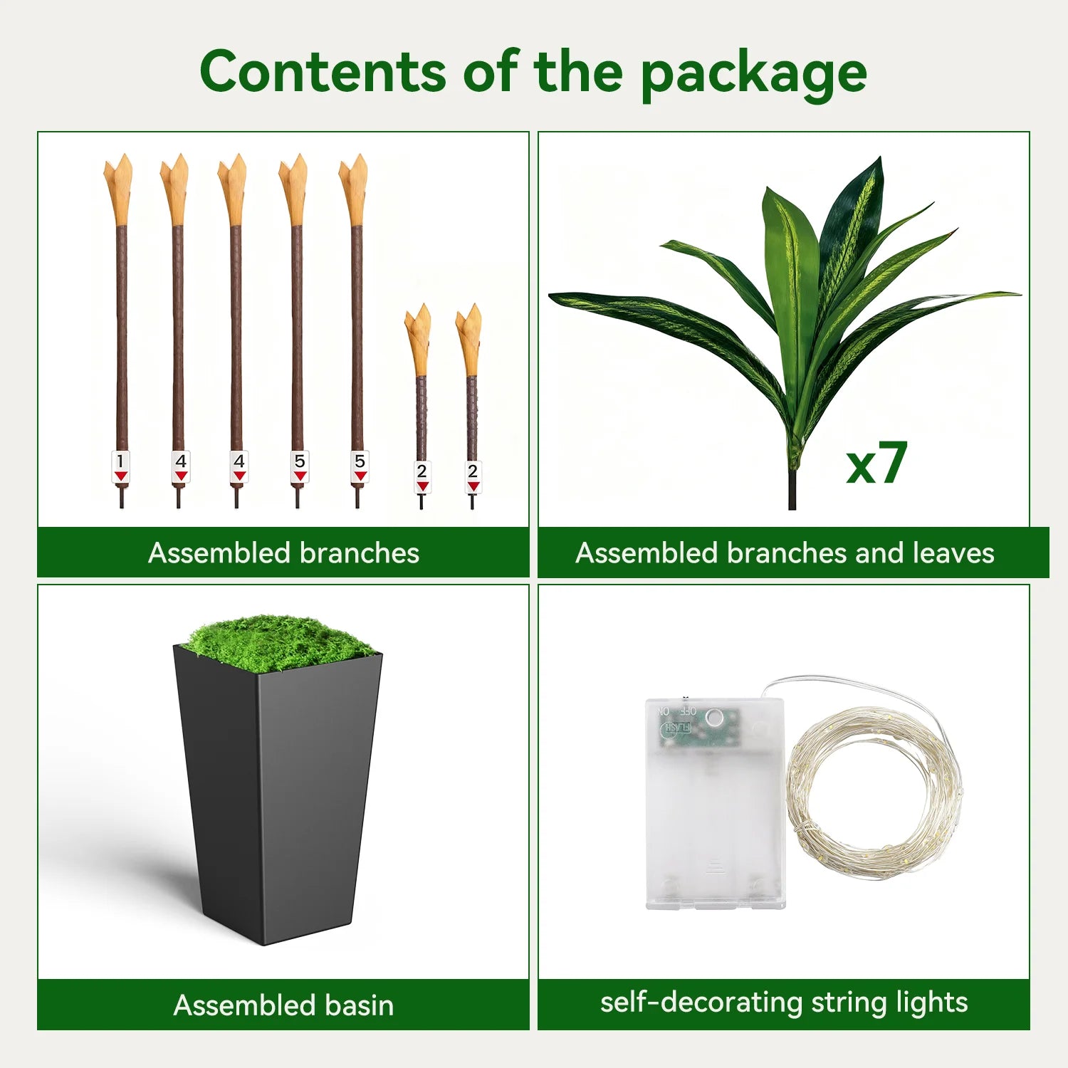 5 feet artificial Brazilian tree with potted artificial tree with artificial plant greening fake tree suitable for home use