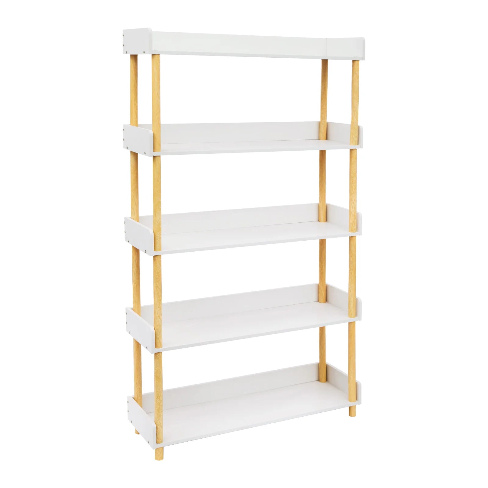 5-Layer Wooden Bookshelf – Modern High Display Bookcase