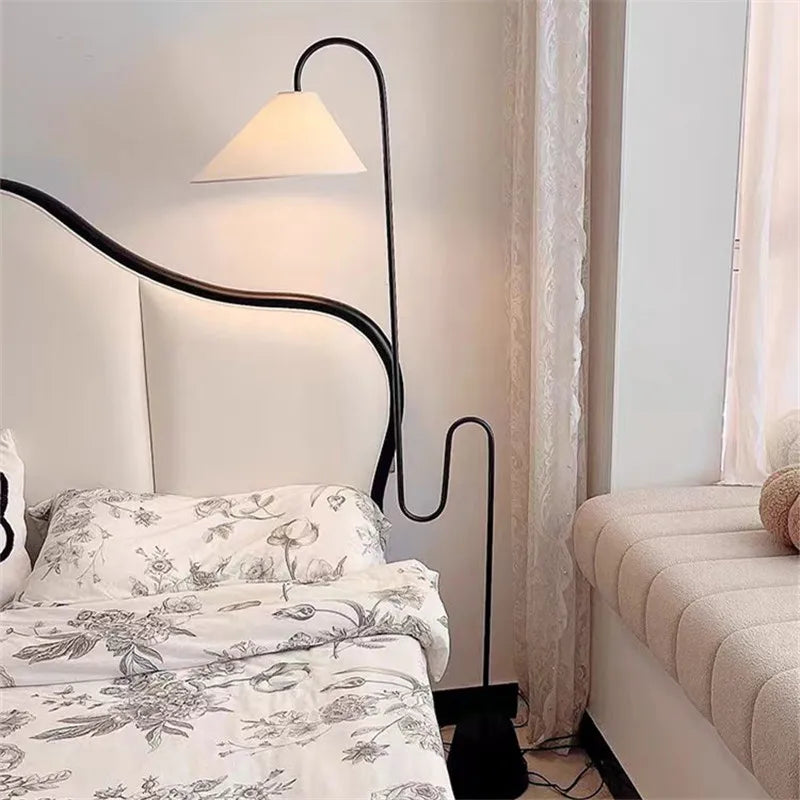 Middle Century Floor Lamp Unique Led Living Room Corner Lamp For Villa Bedroom Bedside Home Decor Simple Safa Side Reading Light
