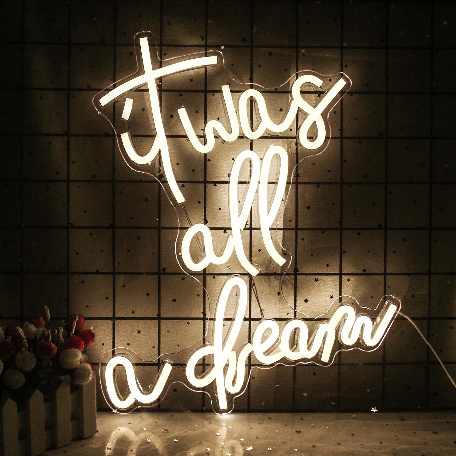 It was all a dream Neon Signs Custom LED Neon Lights Sign Club Office Hotel Pub Wall Decor 5/12V USB Bedroom Wedding Happy Neon