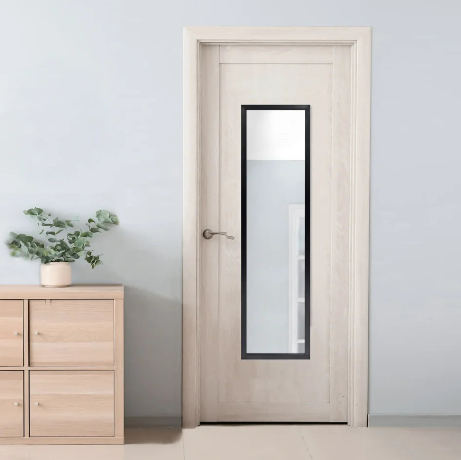 13.5" x 49.5" Full-Length Rectangular Black Mirror