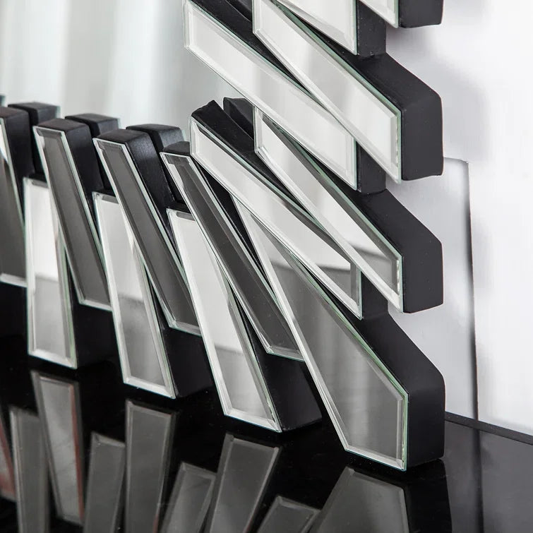 Indoor HD Rectangular Hanging Mirror Home Decoration Sunburst Accent Wall Mirror