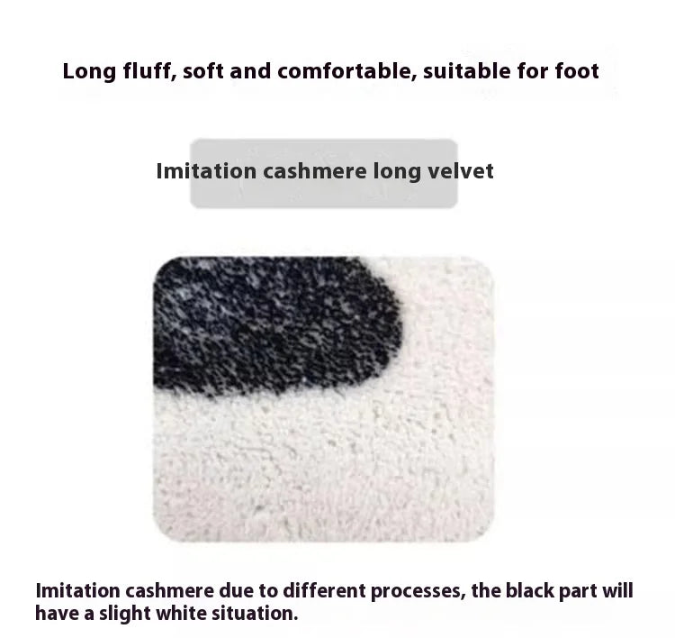 VIKAMA Cute Imitation Cashmere Love Carpet Non-Slip And Dirt Resistant Home Decoration Living Room Bedroom Bedside Foot Mat