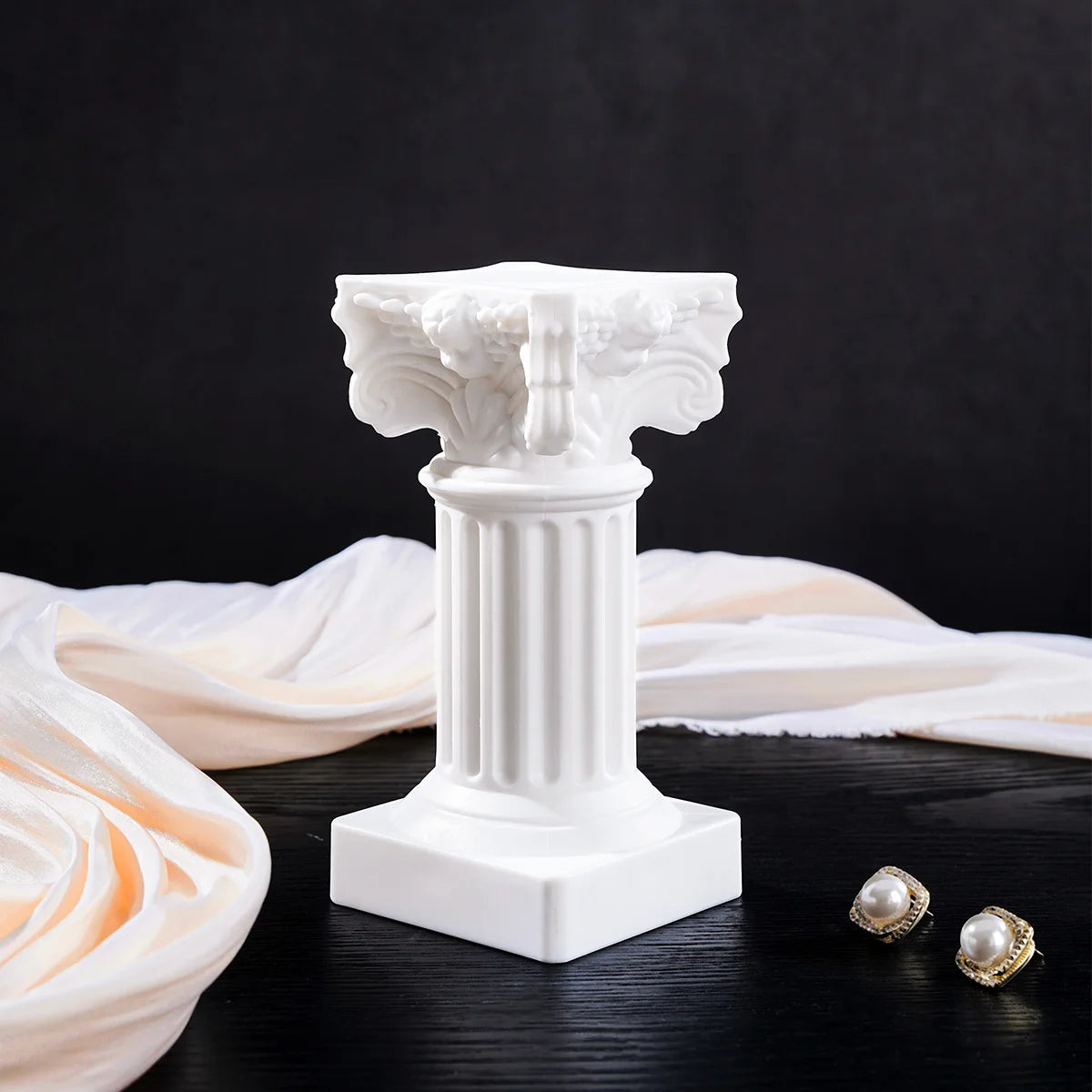 1PC, Roman column sculpture resin handicraft statues, festival decorative candlesticks, Roman column church decorations