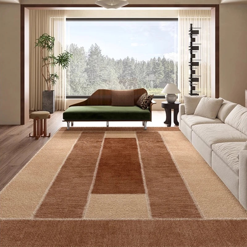 Retro Style Lounge Floor Mat Fluffy Soft Bedroom Decor Washable Carpet Light Luxury Carpets for Living Room Home Thick Plush Rug