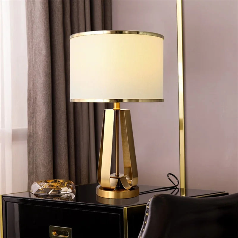 SOFEINA Modern Table Lamps Bedside Luxury Design Golden Desk Lights Home E27 Decorative For Foyer Living Room Office Bedroom