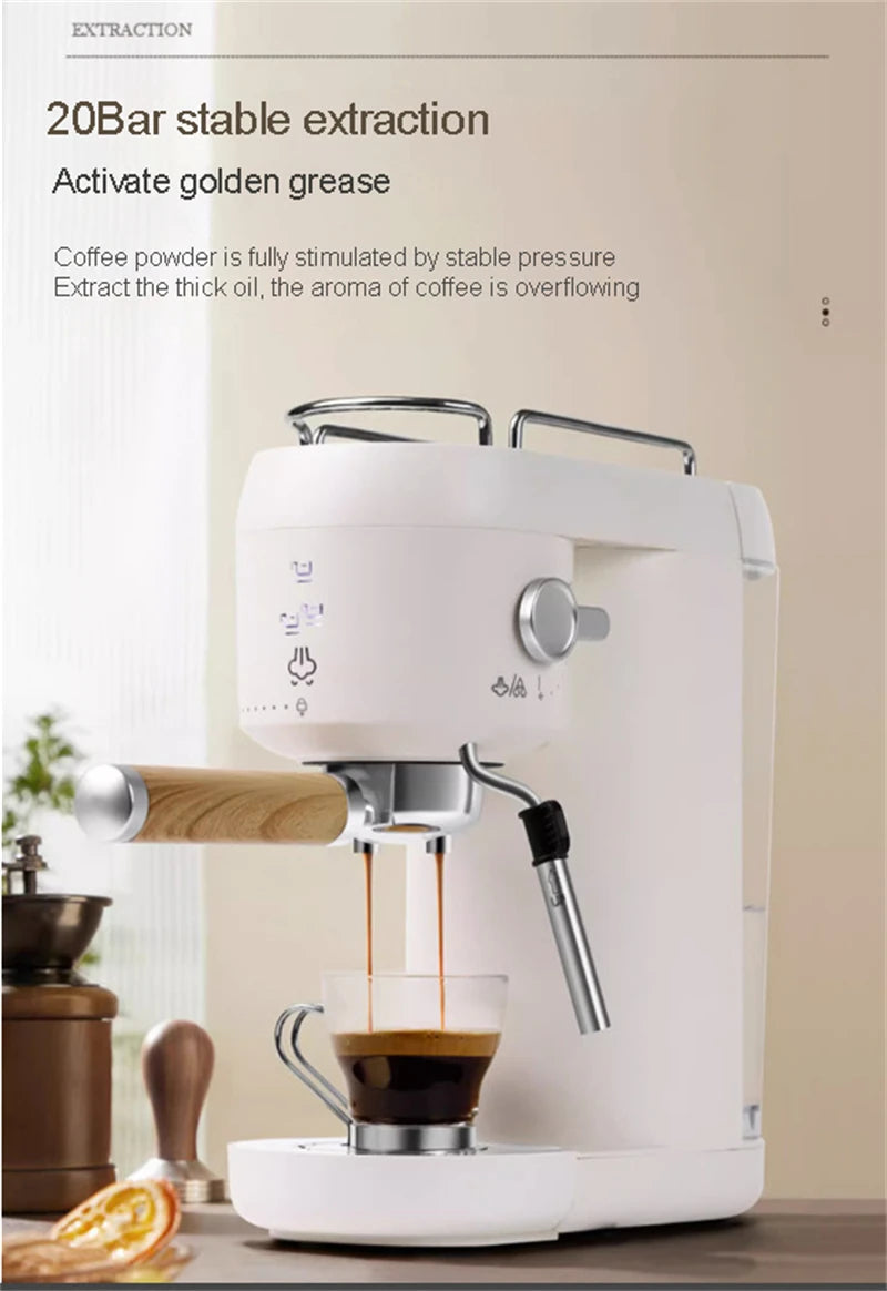Professional Electric Espresso Coffee Maker – 15 Bar Italian Machine with Automatic Milk Frother