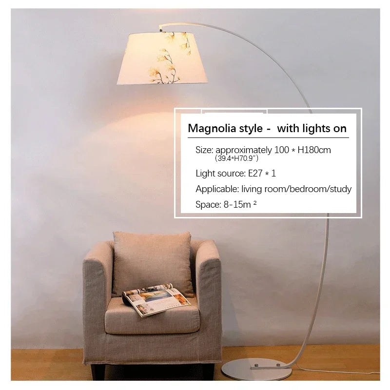 OULALA Nordic  Fishing Floor Lamp Modern Family Beside The Sofa LED Decorative Standing Light