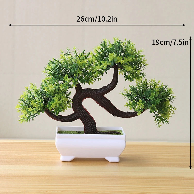 Artificial Potted Flowers Plants Bonsai Fake Plant Flower Potted Ornaments for Garden Small Simulated Tree Home Decor Supplies