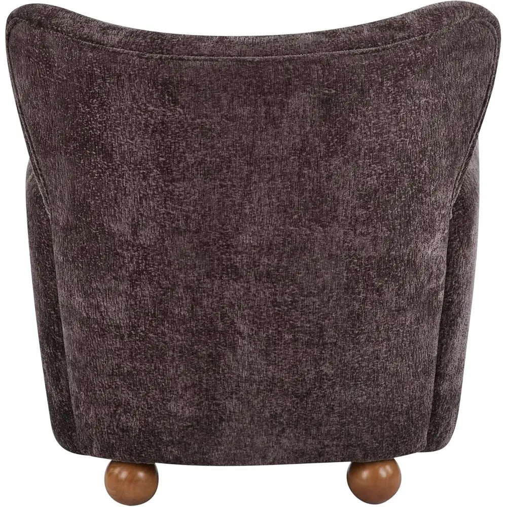 Wingback Accent Chair – Upholstered Armchair with Curved Back & Wood Legs