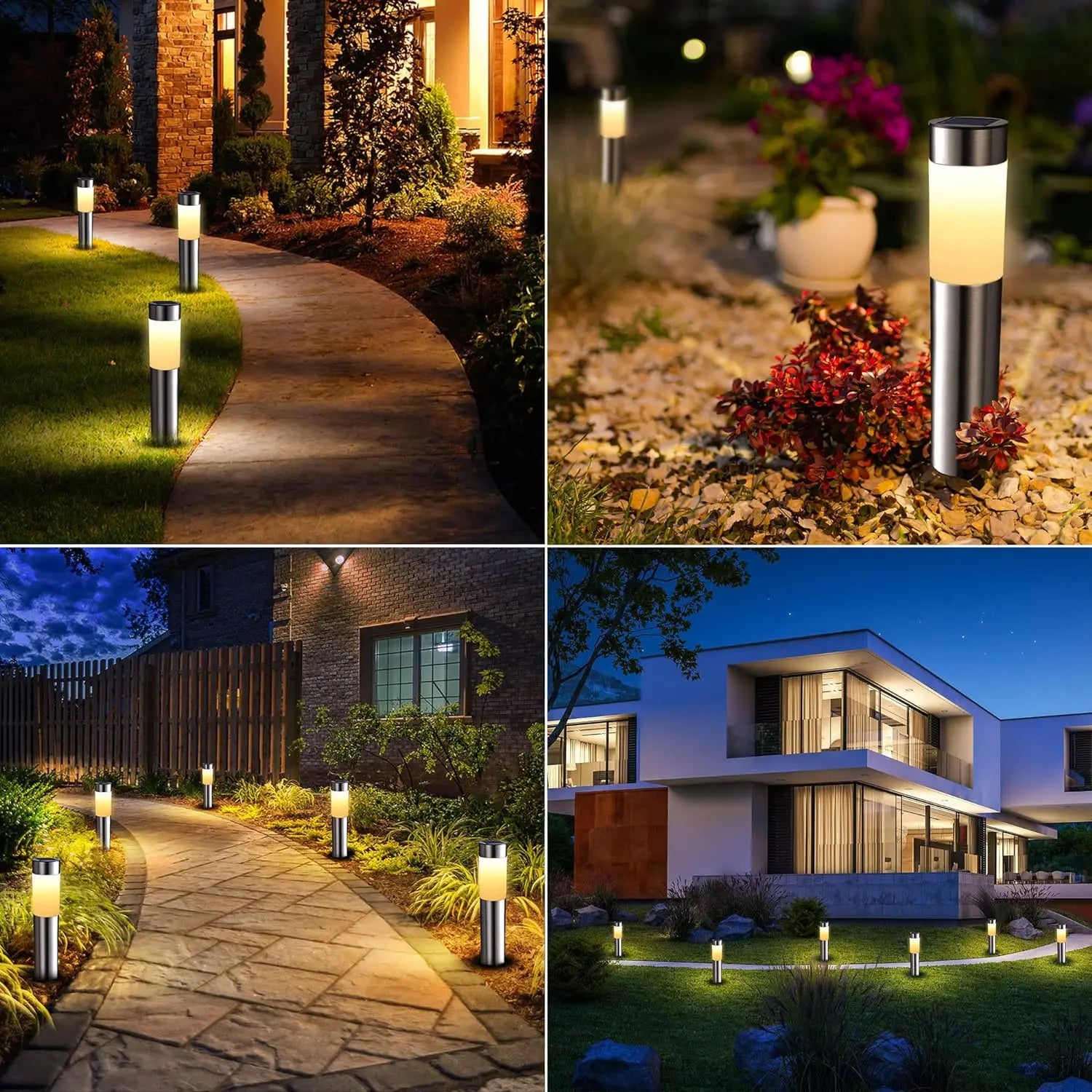 Solar Garden Pathway Lights – Outdoor LED Ground Lights (Pack Options)