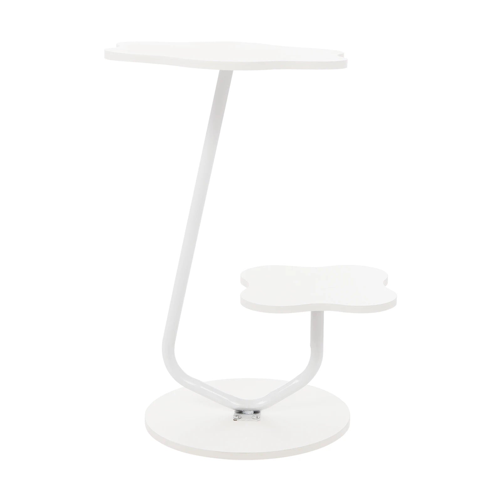 Flower-shape Coffee Table 2-tier Nordic Side Table INS Decoration Corner Table Home Ornament Cream White