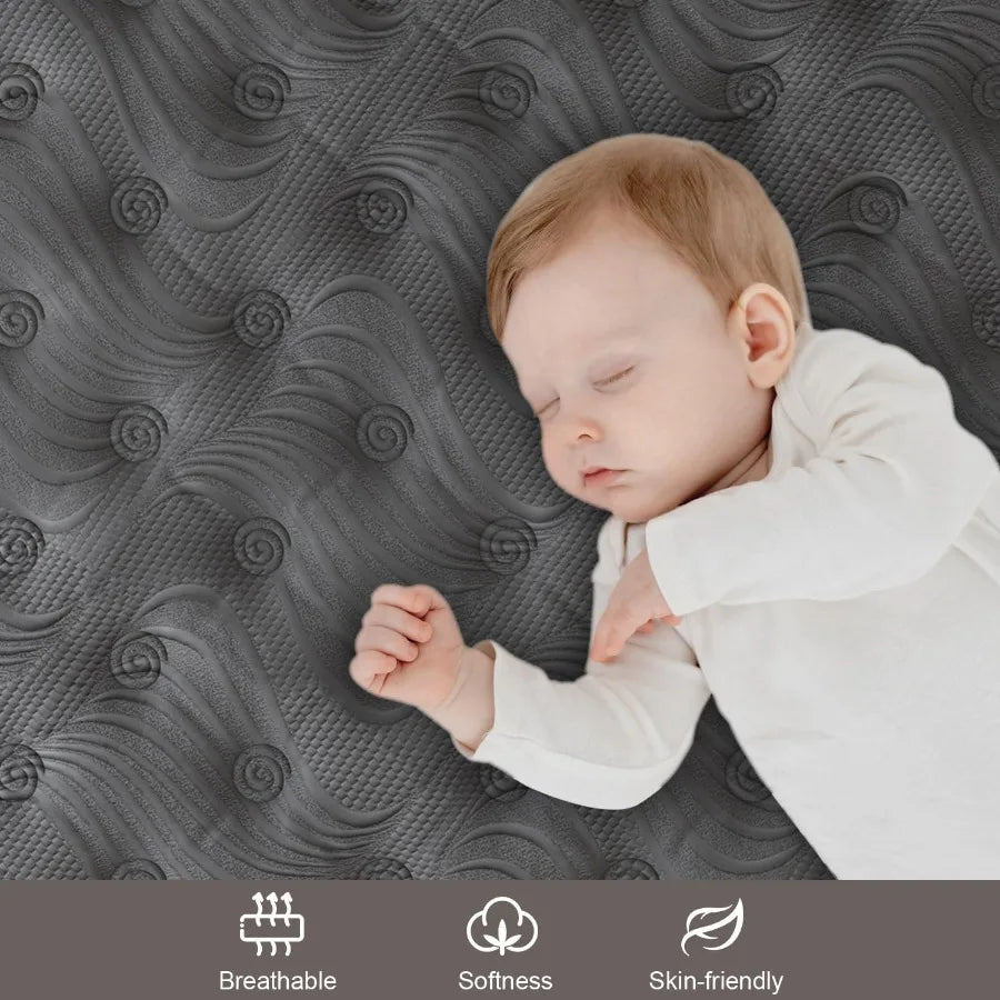 14 Inch Hybrid Mattress with Gel Memory Foam and Individually Pocketed Innerspring Euro Top for Medium Firm Support Ideal for C