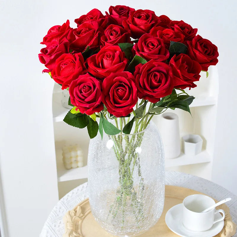 Artificial Rose Stems – 51cm Decorative Flowers (1 / 3 / 5 / 10 Pack)