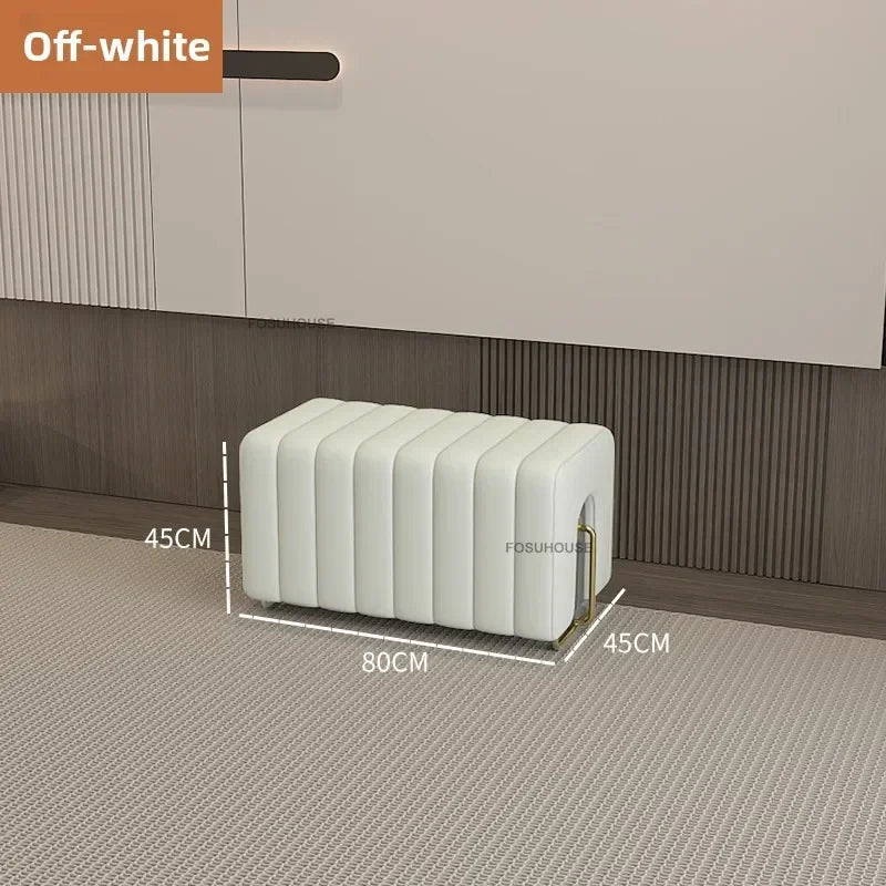 Nordic Luxury Hallway Ottoman Bench – Bedroom End & Shoe Cabinet Bench