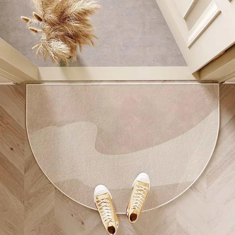 VIKAMA Semi-Circular Line Floor Mat, Anti-Slip Indoor And Outdoor Entrance Door Mat, Home Decoration, Living Room Area Carpet