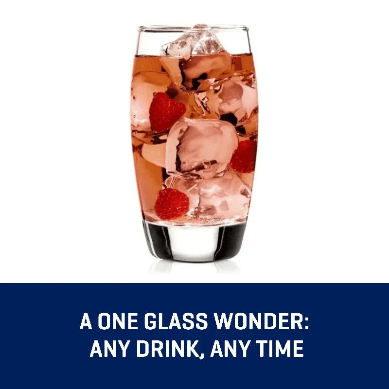 Ellendale Drinking Glass Set of 8 Heavy Base Clear Glassware Home Durable Dishwasher Safe Great Casual or Formal Use