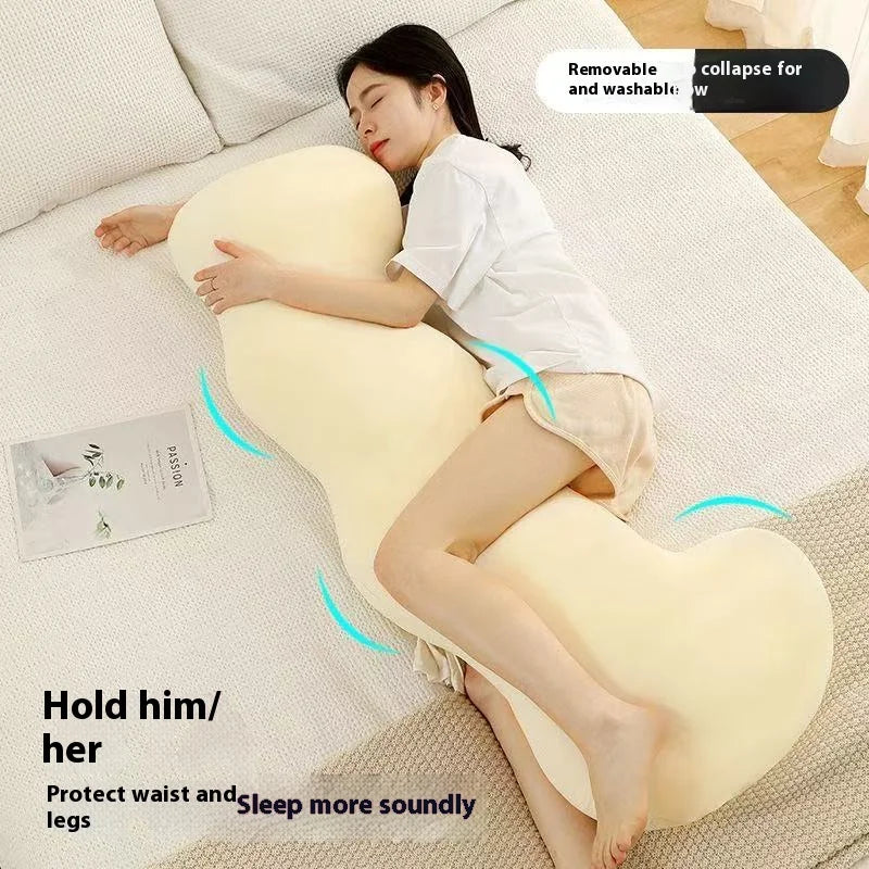 Four Season Universal Detachable and Washable ice Silk Women's Sleeping Leg Clip Long Pillow for Pregnant Women's Side Sleeping