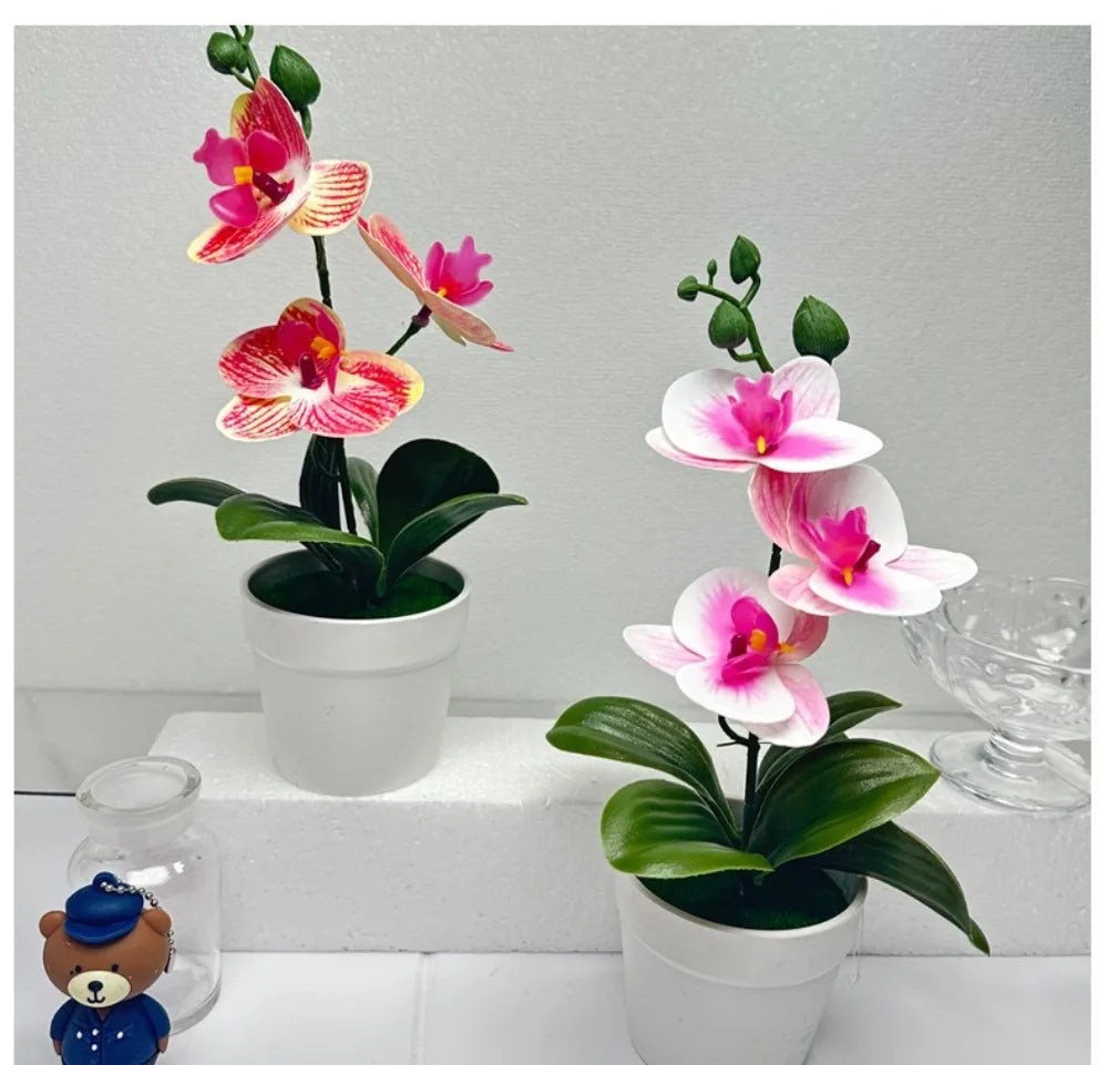 Creative 26cm Simulated  Orchid DIY Gifts Artificial Flower Bonsai Faux Flowers for Home Wedding Decor