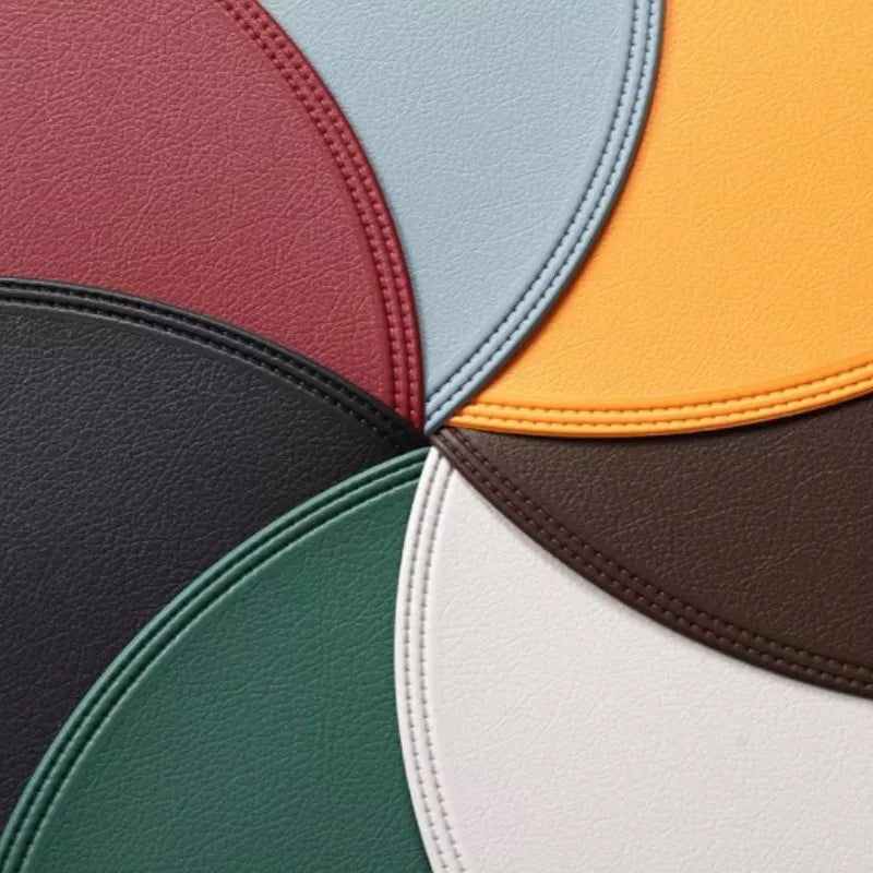 Faux Leather Round Placemats – Insulated Table Mats (1 / 4 / 6 Pack)
