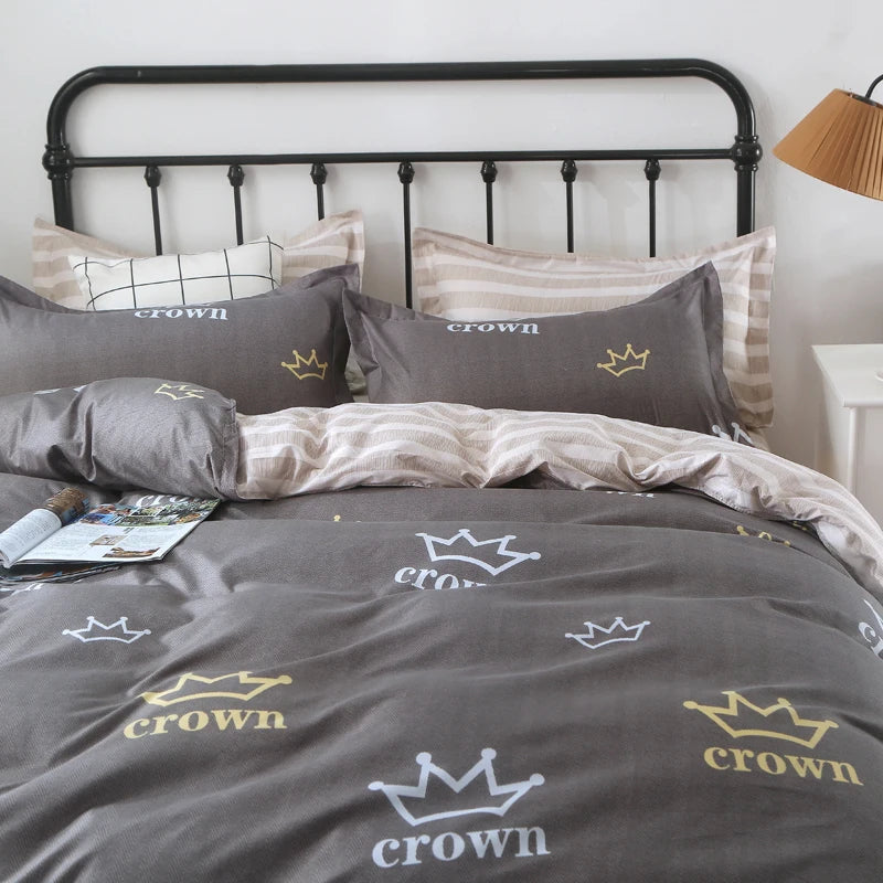1Pc Ins Style Aloe Vera Cotton Quilt Cover Set Pillowcase Suitable for Bedroom Apartment, Suitable for All Seasons, Skin-Friendly and Comfortable 150/180/200cm(1Pc Quilt Cover + 2Pc Pillowcase)