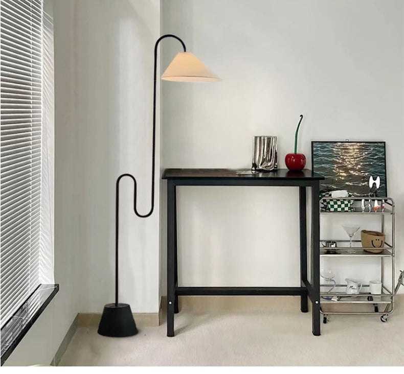 Middle Century Floor Lamp Unique Led Living Room Corner Lamp For Villa Bedroom Bedside Home Decor Simple Safa Side Reading Light