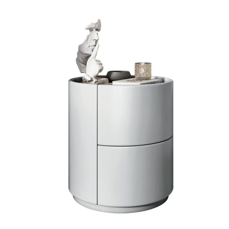 White Nordic Night Table Minimalist Circular Cute Cheap Bedside Table Luxury Italian Aesthetic Mesitas De Noche Home Furniture