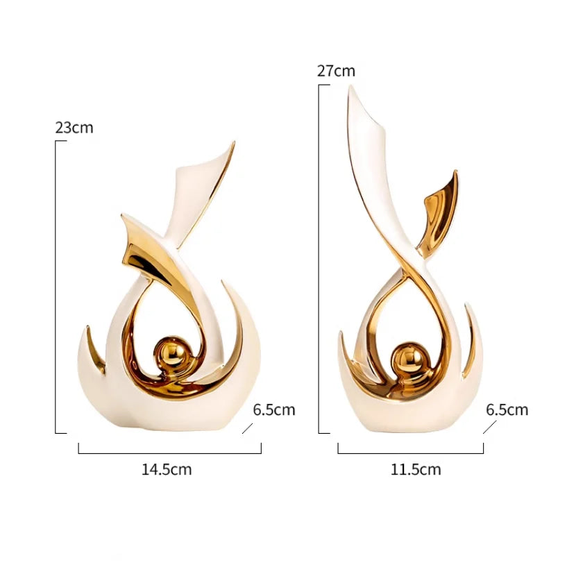 2Pcs/Home Ceramic Decorations Living Room Entrances Modern Luxury TV Cabinets Wine Cabinet Decorations