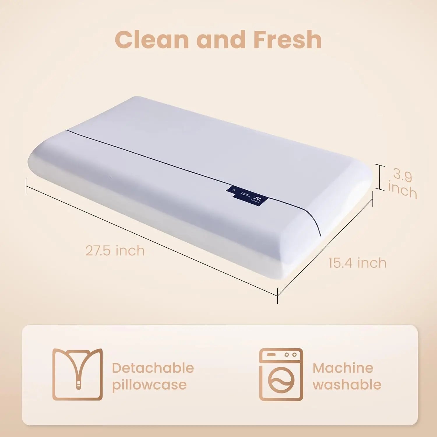 Cooling Memory Foam Pillows,Cervical Neck Pillow for Neck Pain Relief,Soft and Cooling for Back Side Sleeper Pillow - Two-Sided