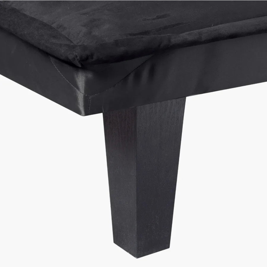 Futon Sofa Bed, Black Futon Couch Sleeper Sofa Loveseat Convertible Couch for Small Spaces Compact Living Spaces,Apartment