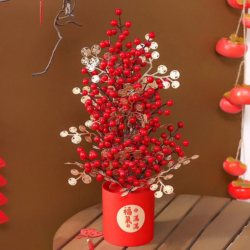 1PC Digital Plant Suitable for New Year's Day, Spring Decorations, Bookshelf, Desktop Decoration