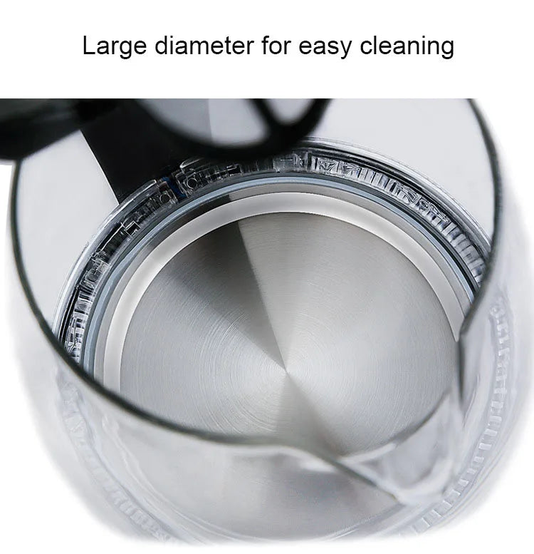 Electric Glass Kettle – 1.5L Borosilicate Tea Kettle with Fast Boil Heating Base