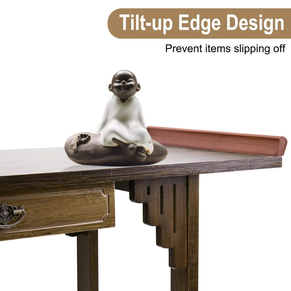 LUVODI Classic Wood Console Entryway Table with Drawer Bottom Shelf Accent Foyer Hall Table  for Living Room