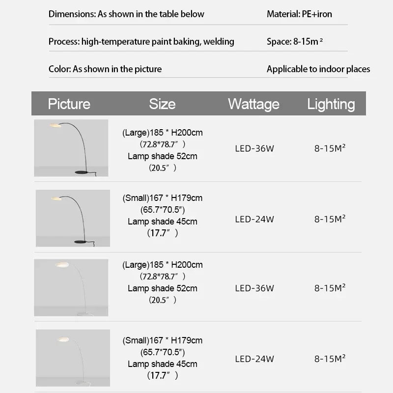 RONIN Fishing Floor Lamp Nordic Modern Family Living Room Beside The Sofa Creative LED Decorative Standing Light