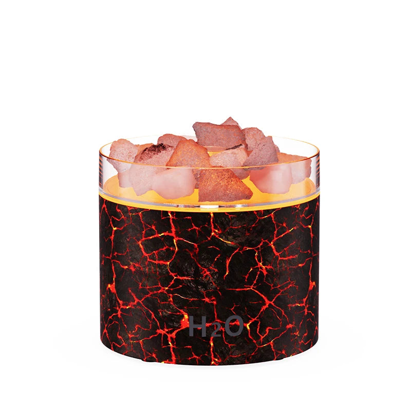 Volcanic rock seven-color gradient atmosphere light USB flashy home bedroom desktop flashy lamp essential oil diffuser small spr