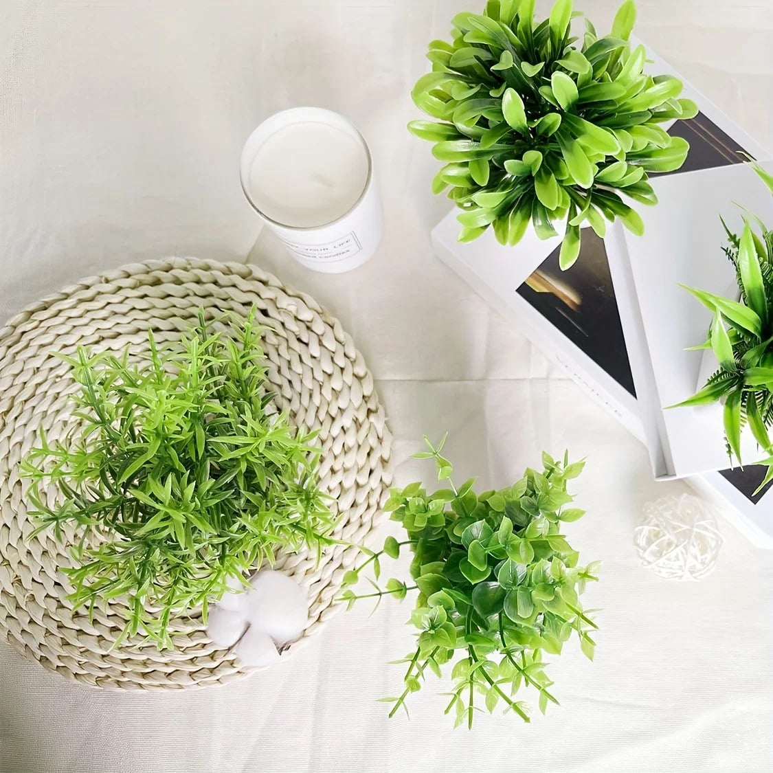 Wholesale Artificial Plant Potted Plants Fake Green Plants Indoor and Outdoor Decorations Plastic Bonsai Home Decorations