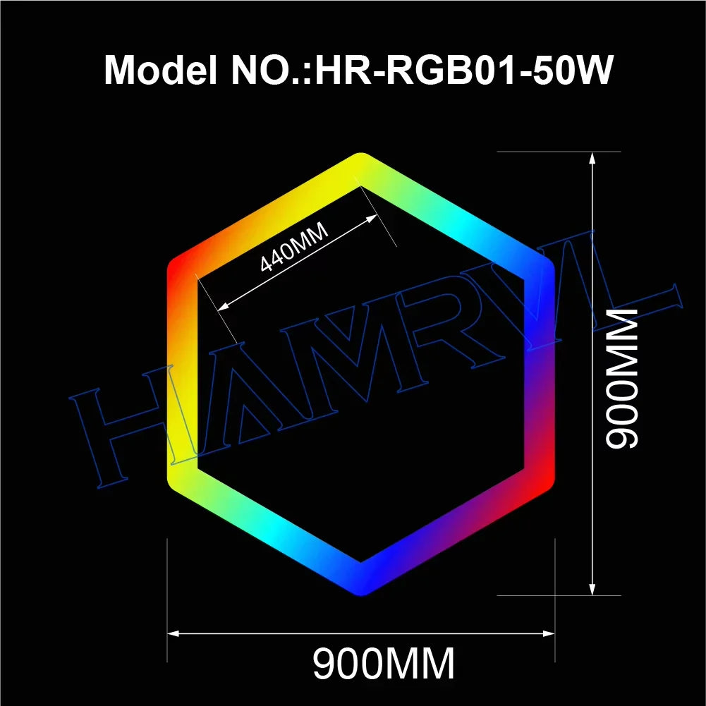 RGB Hexagon LED Garage Light - Hexagon panel light with multi changing music synchronization suitable for gym gaming room party