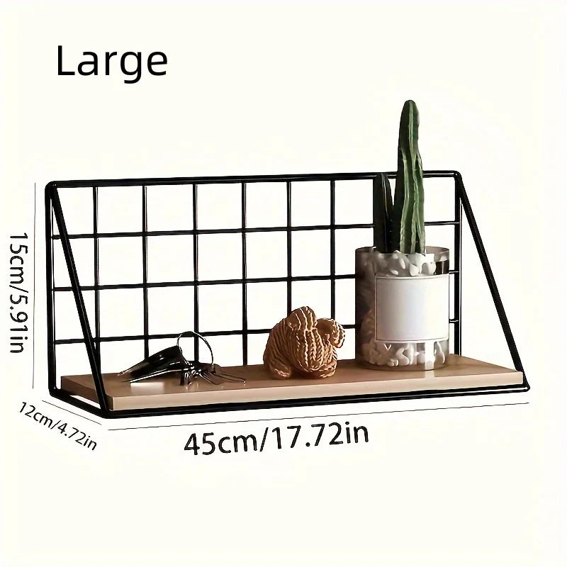 1pc/wall storage rack bedside punch-free shelf dormitory wall-mounted wall hanging basket partition storage rack
