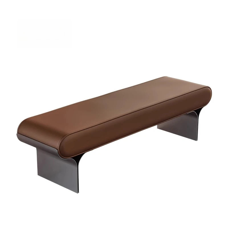 Leather Modern Entryway Bench – Minimalist Upholstered Accent Bench