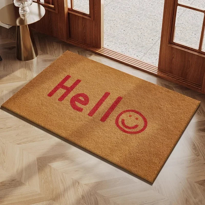 Silk ring entrance door mat, dirt resistant, non washable, high-end foot mat, household entrance sliding door rubbing mat