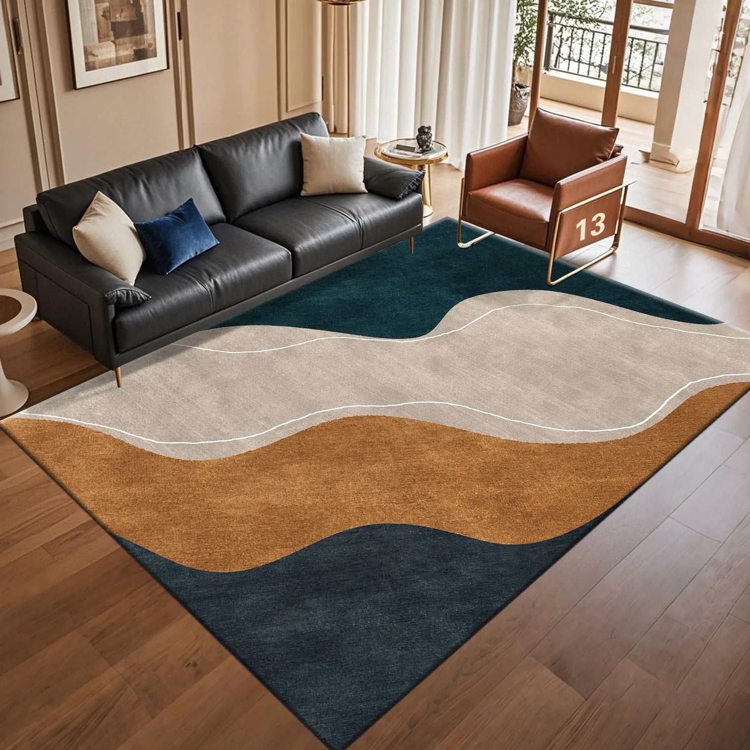 Modern Light Luxury Abstract Carpet for Living Room Coffee Tables Sofa Rugs Bedroom Soft Floor Mat