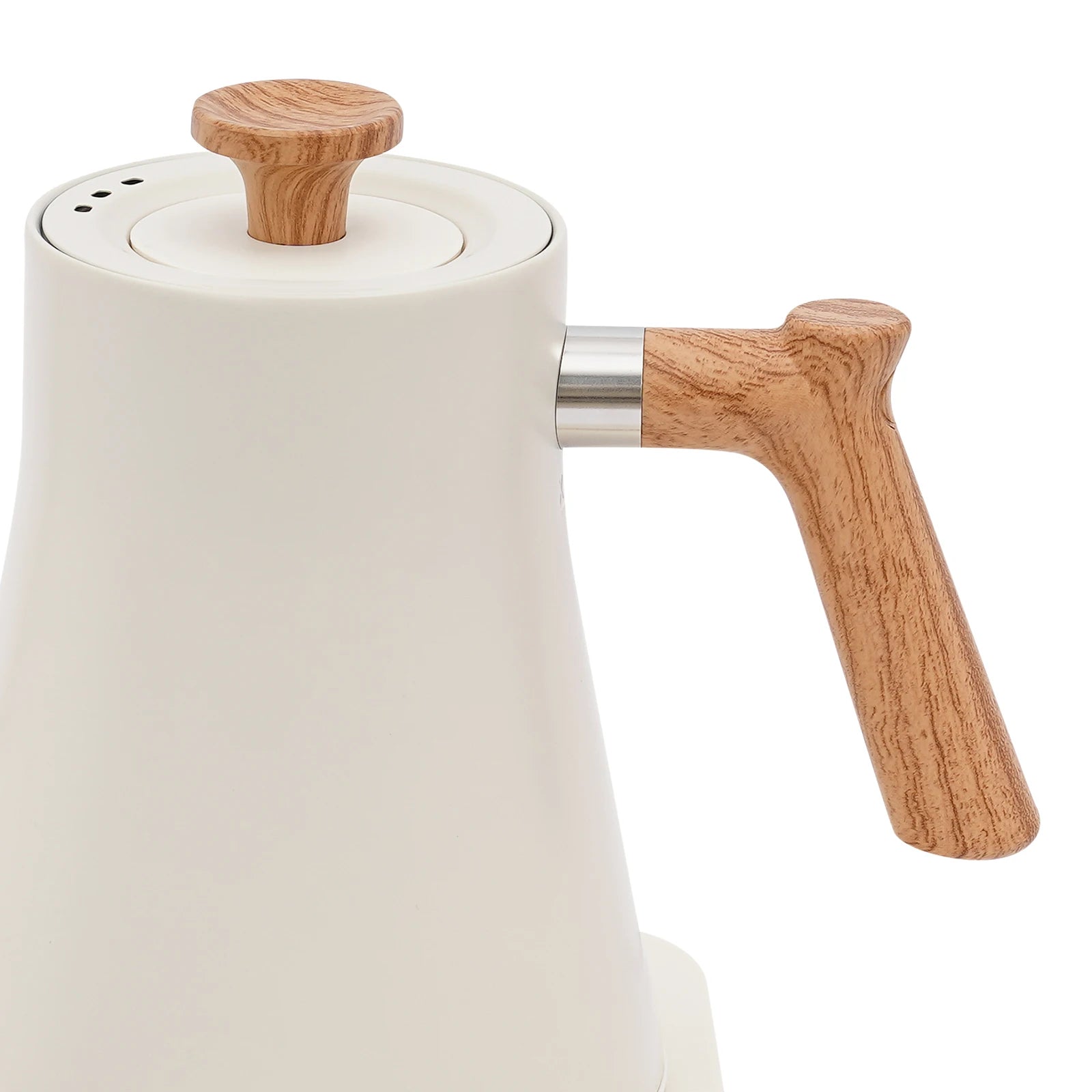 Electric Gooseneck Kettle for Coffee & Tea – 0.9L Stainless Steel Hot Water Kettle with LED Display (White)