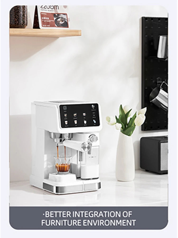 Italian High-Pressure Espresso Machine – Automatic Milk Frothing with Intelligent Color Screen